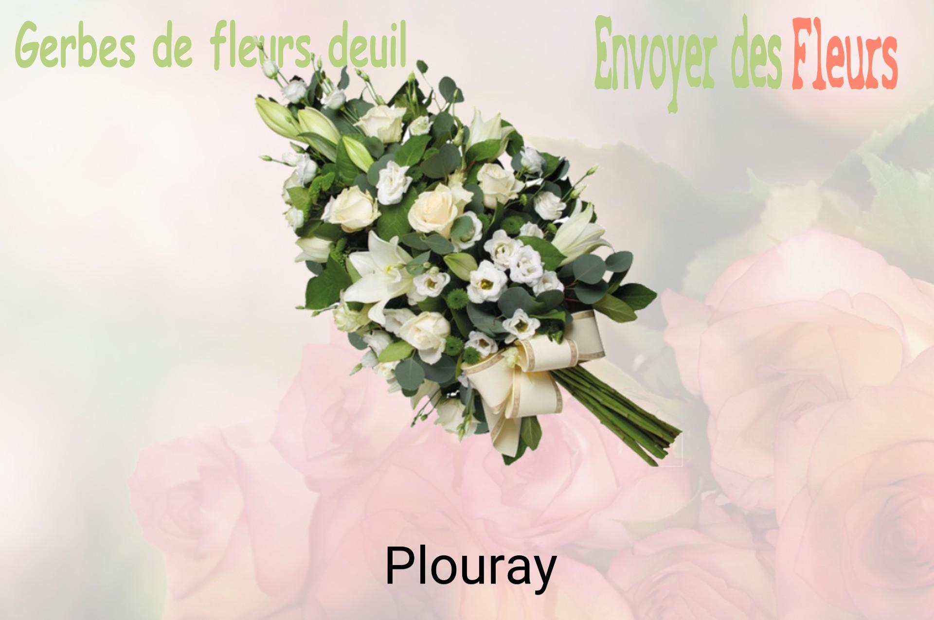 Gerbe de fleurs de deuil livrée à Plouray